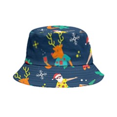 Colorful Funny Christmas Pattern Bucket Hat by Uceng