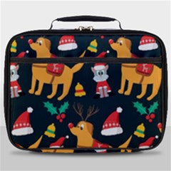 Funny Christmas Pattern Background Full Print Lunch Bag by Uceng