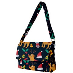 Funny Christmas Pattern Background Full Print Messenger Bag (s) by Uceng