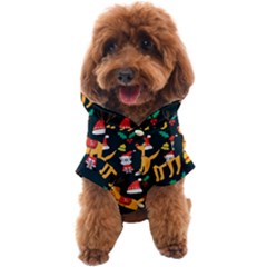 Funny Christmas Pattern Background Dog Coat by Uceng