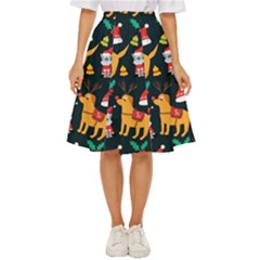 Funny Christmas Pattern Background Classic Short Skirt by Uceng