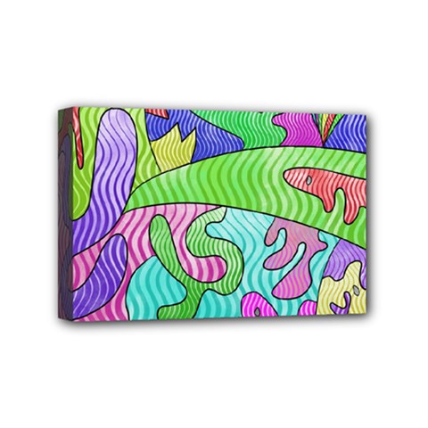 Colorful Stylish Design Mini Canvas 6  X 4  (stretched) by gasi