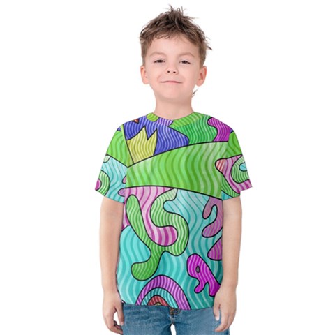 Colorful Stylish Design Kids  Cotton Tee by gasi