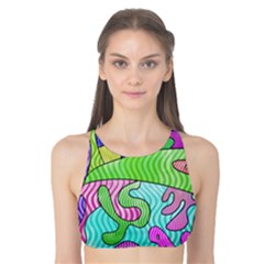 Colorful Stylish Design Tank Bikini Top by gasi