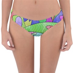 Colorful Stylish Design Reversible Hipster Bikini Bottoms by gasi