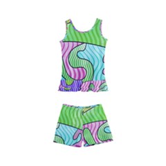 Colorful Stylish Design Kids  Boyleg Swimsuit by gasi