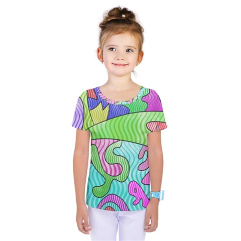 Colorful Stylish Design Kids  One Piece Tee by gasi