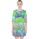 Colorful stylish design Quarter Sleeve Pocket Dress View1