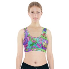 Colorful Stylish Design Sports Bra With Pocket by gasi