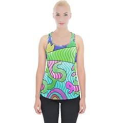 Colorful Stylish Design Piece Up Tank Top by gasi