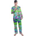 Colorful stylish design Men s Long Sleeve Satin Pajamas Set View1