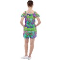 Colorful stylish design Ruffle Cut Out Chiffon Playsuit View2