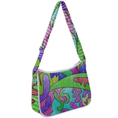 Colorful Stylish Design Zip Up Shoulder Bag by gasi