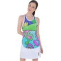 Colorful stylish design Racer Back Mesh Tank Top View1