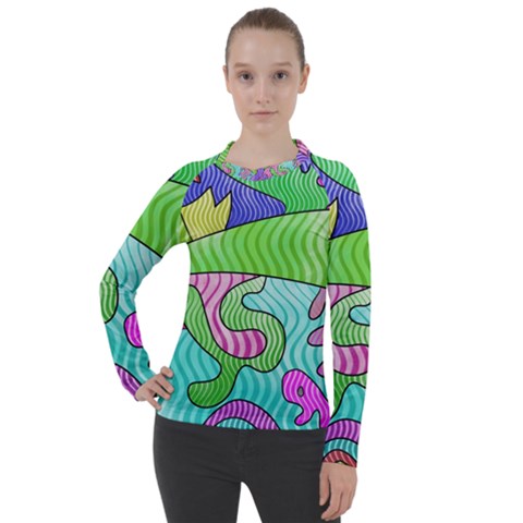 Colorful Stylish Design Women s Pique Long Sleeve Tee by gasi