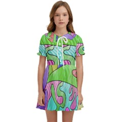 Colorful Stylish Design Kids  Sweet Collar Dress by gasi