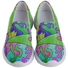 Colorful Stylish Design Kids Lightweight Slip Ons by gasi