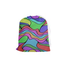 Colorful Stylish Design Drawstring Pouch (medium) by gasi