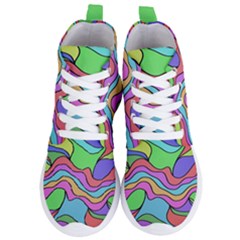 Colorful Stylish Design Women s Lightweight High Top Sneakers by gasi