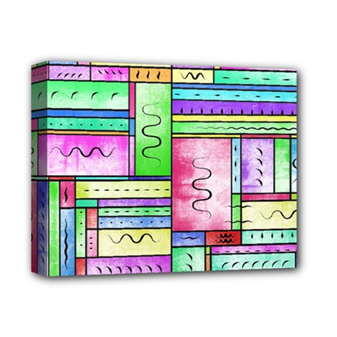 Colorful Pattern Deluxe Canvas 14  X 11  (stretched) by gasi