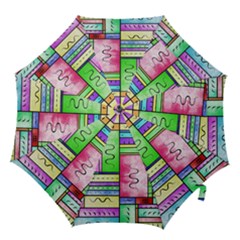 Colorful Pattern Hook Handle Umbrellas (large) by gasi