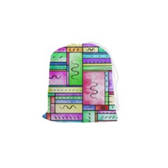 Colorful Pattern Drawstring Pouch (small) by gasi