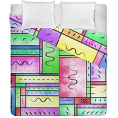 Colorful Pattern Duvet Cover Double Side (california King Size) by gasi