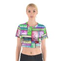 Colorful pattern Cotton Crop Top View1