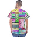 Colorful pattern Men s V-Neck Scrub Top View2