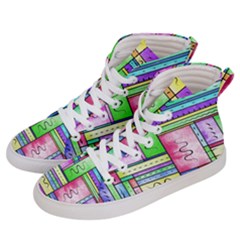 Colorful Pattern Women s Hi-top Skate Sneakers by gasi