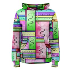 Colorful Pattern Women s Pullover Hoodie by gasi