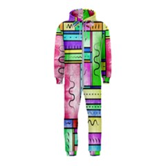 Colorful Pattern Hooded Jumpsuit (kids) by gasi