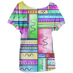 Colorful Pattern Women s Oversized Tee by gasi