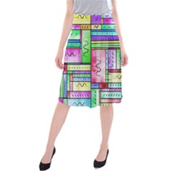 Colorful Pattern Midi Beach Skirt by gasi