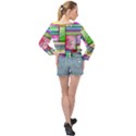 Colorful pattern Banded Bottom Chiffon Top View2