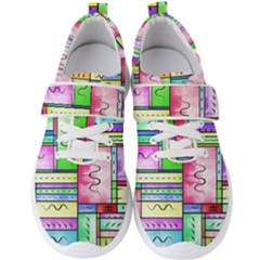 Colorful Pattern Men s Velcro Strap Shoes by gasi