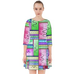 Colorful Pattern Smock Dress by gasi