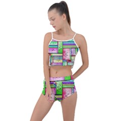 Colorful Pattern Summer Cropped Co-ord Set by gasi