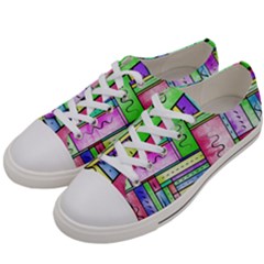 Colorful Pattern Men s Low Top Canvas Sneakers by gasi