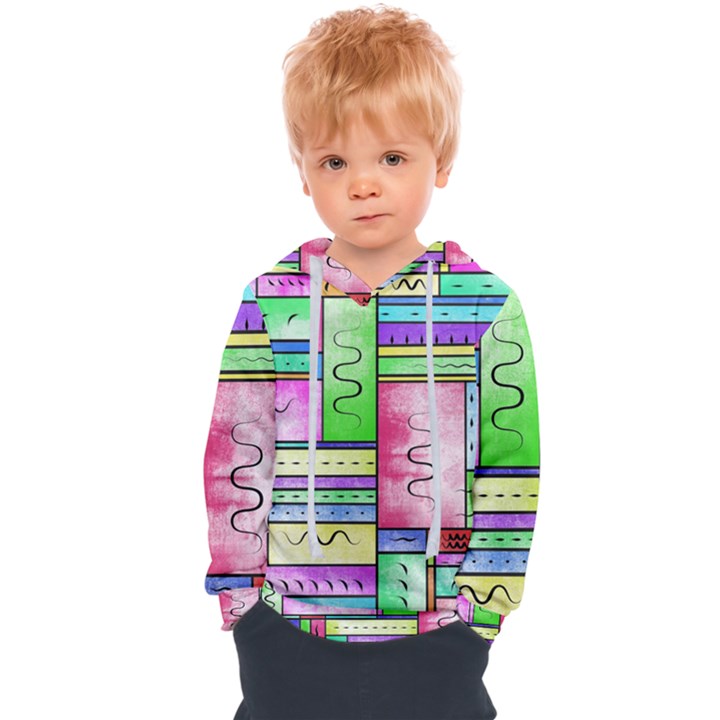 Colorful pattern Kids  Overhead Hoodie