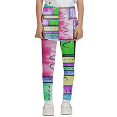 Colorful Pattern Kids  Skirted Pants by gasi