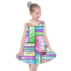 Colorful Pattern Kids  Summer Dress by gasi