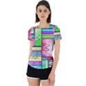 Colorful pattern Back Cut Out Sport Tee View1