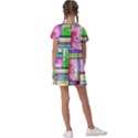 Colorful pattern Kids  Asymmetric Collar Dress View2