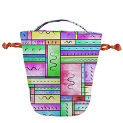 Colorful Stylish Design Drawstring Bucket Bag by gasi