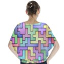 Colorful stylish design Batwing Chiffon Blouse View2