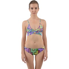 Colorful Stylish Design Wrap Around Bikini Set by gasi