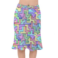 Colorful Stylish Design Short Mermaid Skirt by gasi