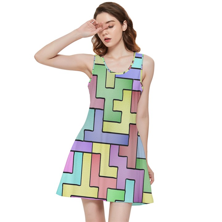 Colorful stylish design Inside Out Racerback Dress