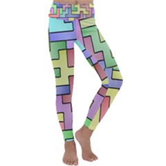 Colorful Stylish Design Kids  Lightweight Velour Classic Yoga Leggings by gasi